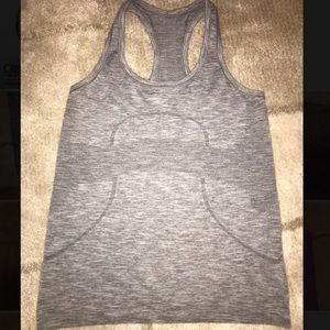 Gray Lululemon swiftly tank top size 10